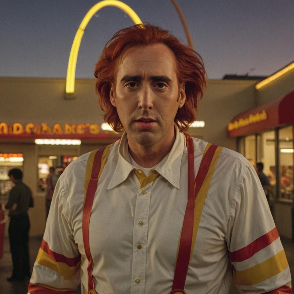 Nicolas Cage as Ronald McDonald: Cinematic Film Still