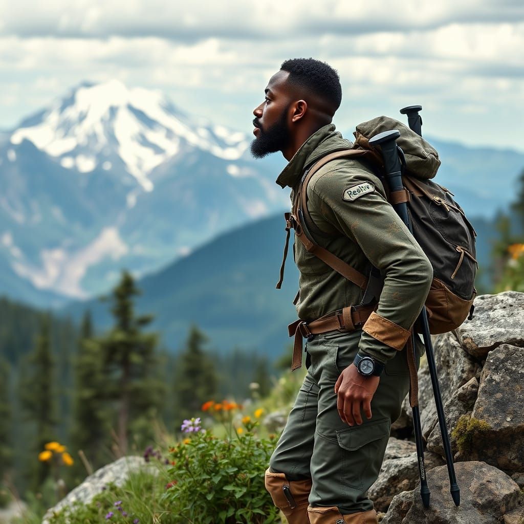 Man Finds Solace in Wilderness, Inspired by Distant Peaks