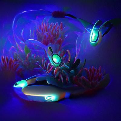 Glowing Subnautica Underwater Scene