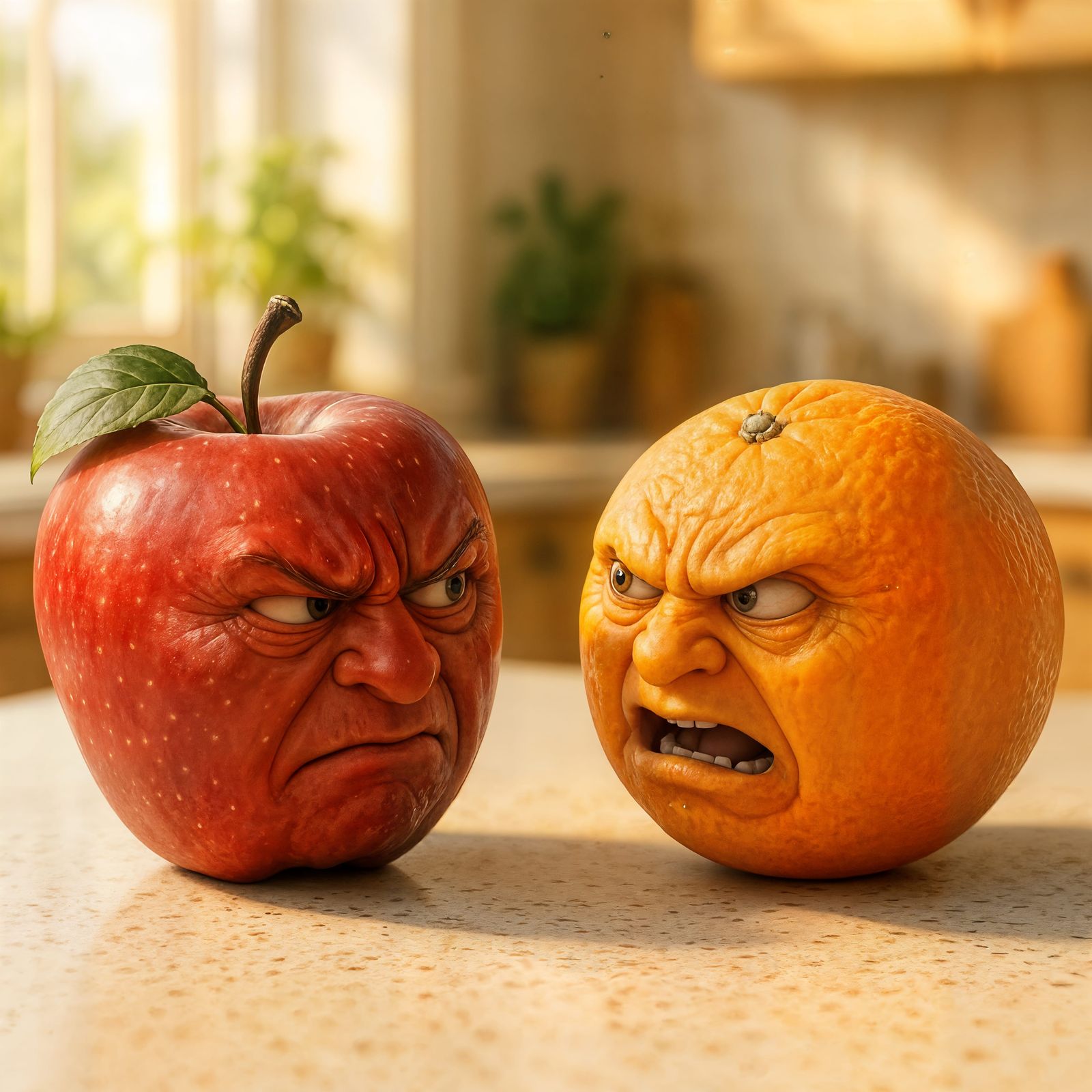 Grumpy Apple and Orange CGI Argument