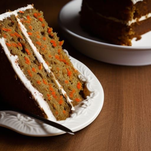 Delicious Carrot Cake in Professional Photography Style