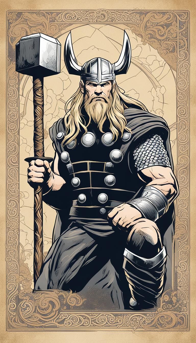 Mighty Thor with Mjolnir in Asgardian Armor