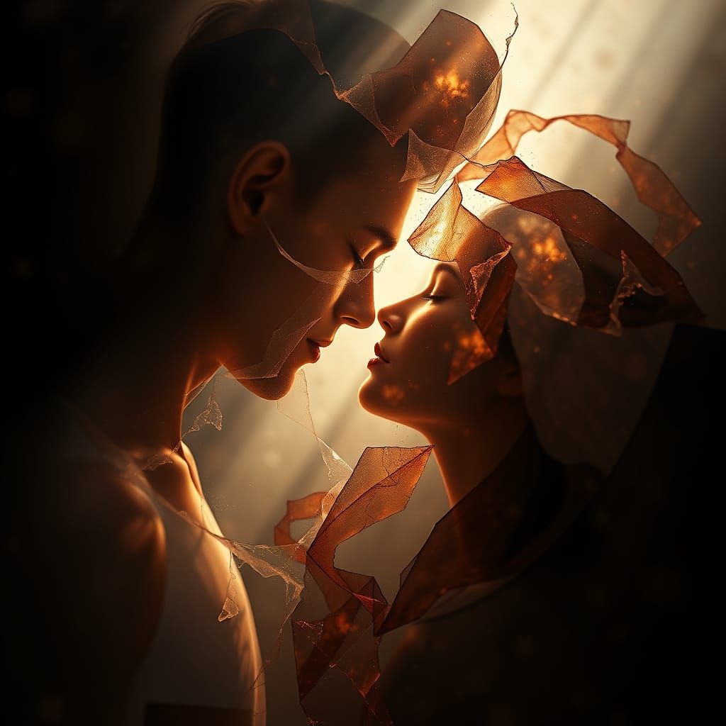 Infinite Love Conceptual Art With Fragmented Forms