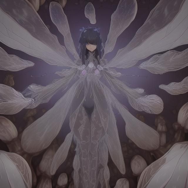 Eldritch Mi-Go Girl from Yuggoth with Fractal Body