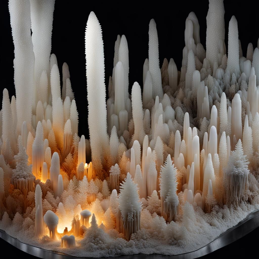 Sugar Crystal Cave with Blown Glass Formations