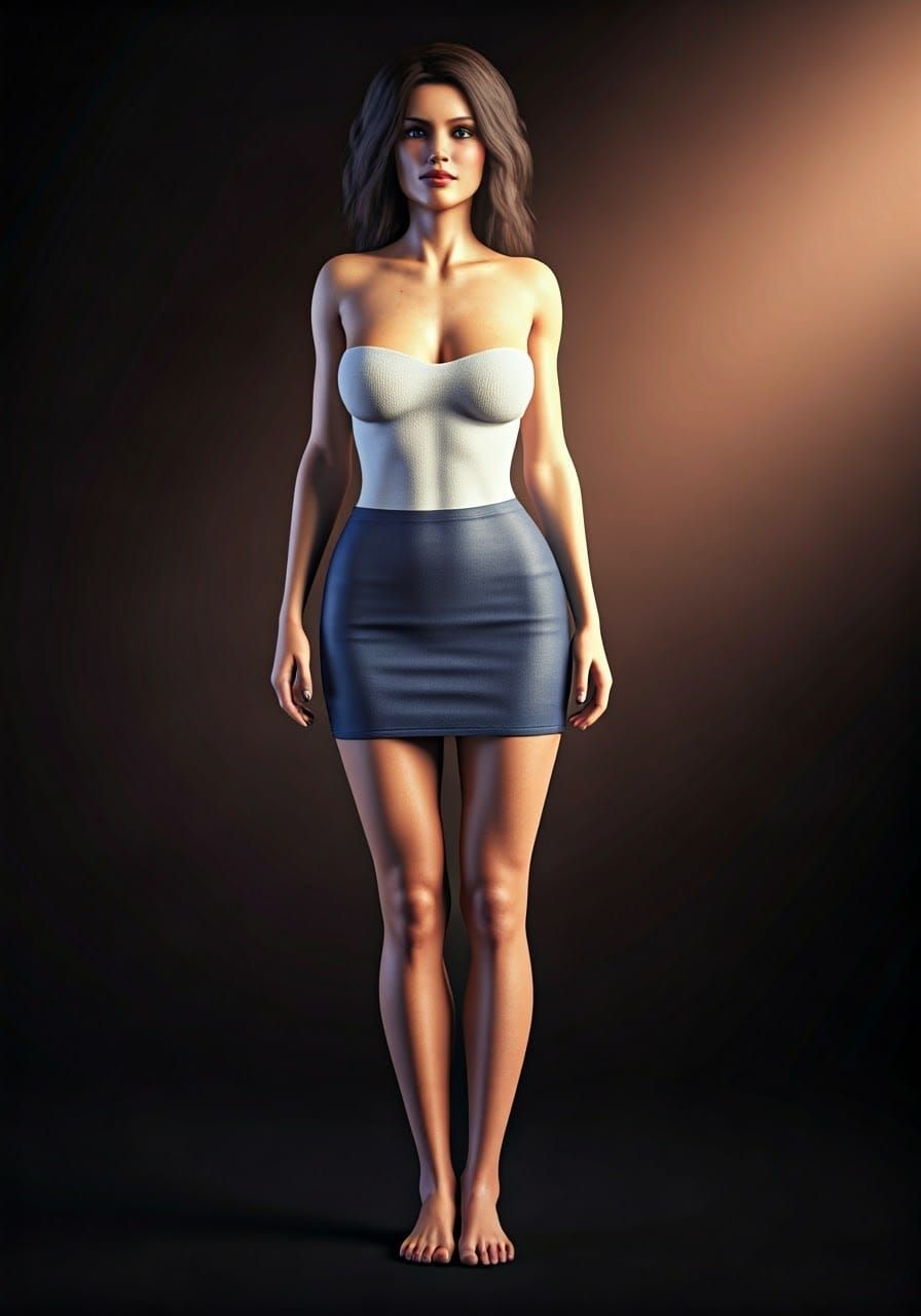 Glamorous Hourglass Beauty in Radiant Light