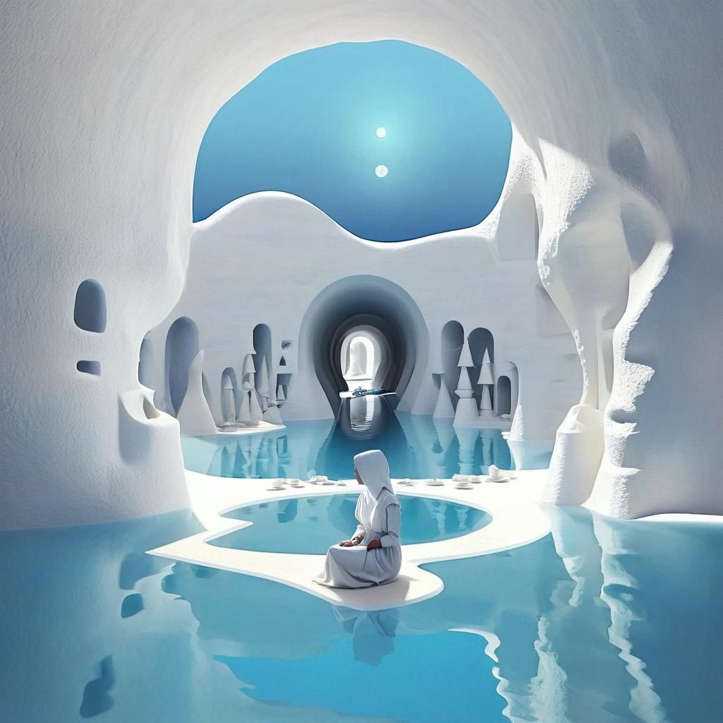 Cycladic Inspired Abstract Face with Rhythmic Elements