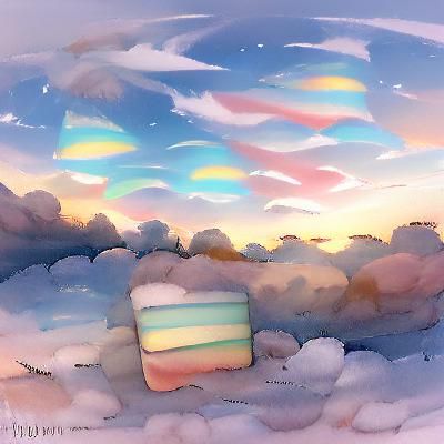 Vibrant Pastel Rainbow Sky