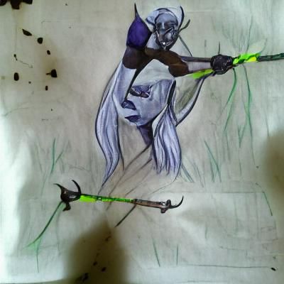 Drow Archer Readying Magic Arrow