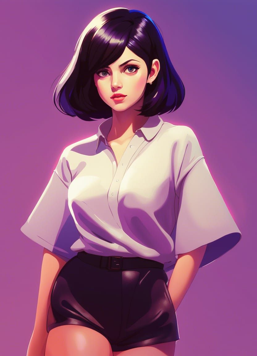 digital illustration in the style of Ilya Kuvshinov