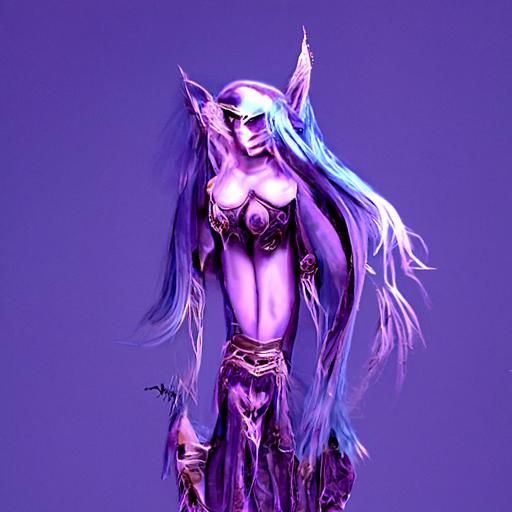 AI Generated Night Elf Woman