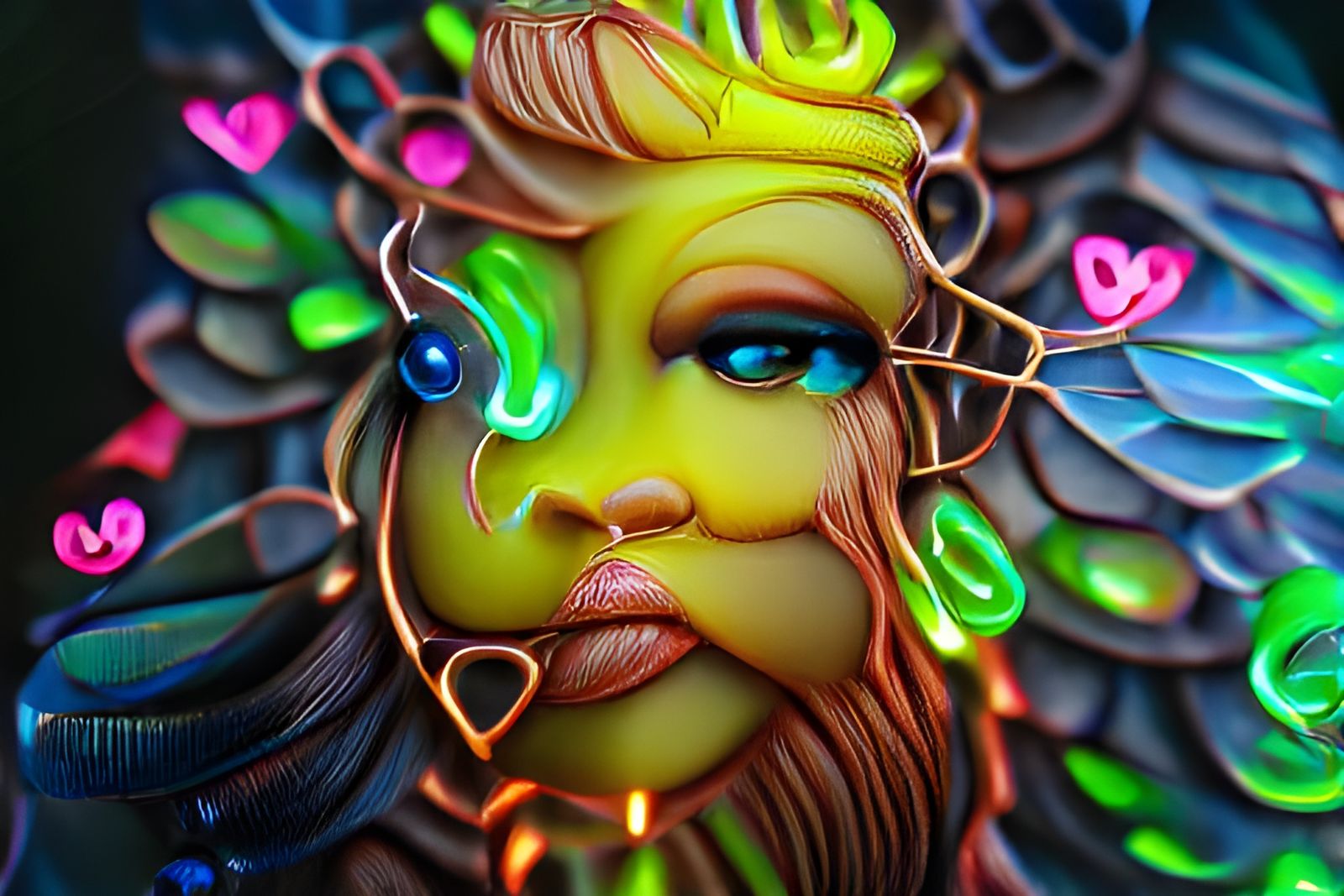 Neon Fairy Godmother Steampunk Art
