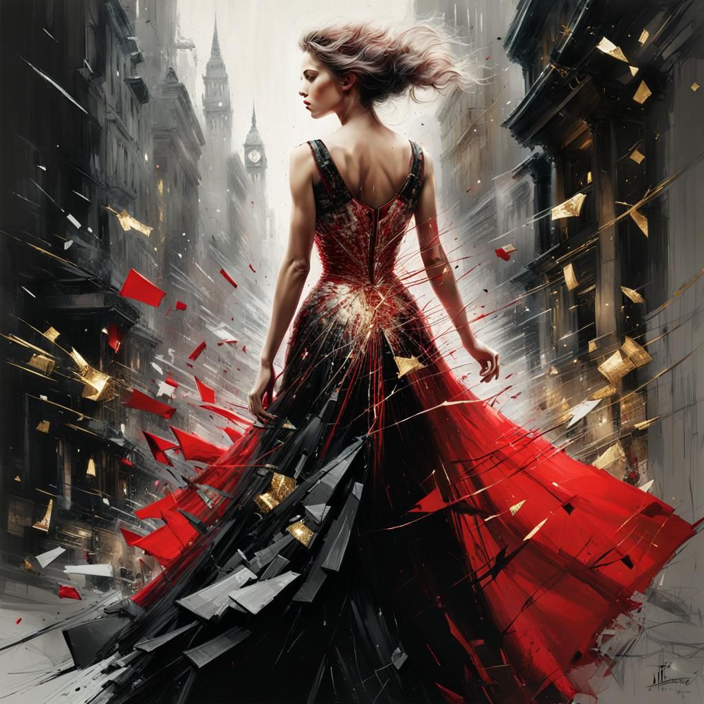 Cracked Beauty: Woman Shattering in Digital Art