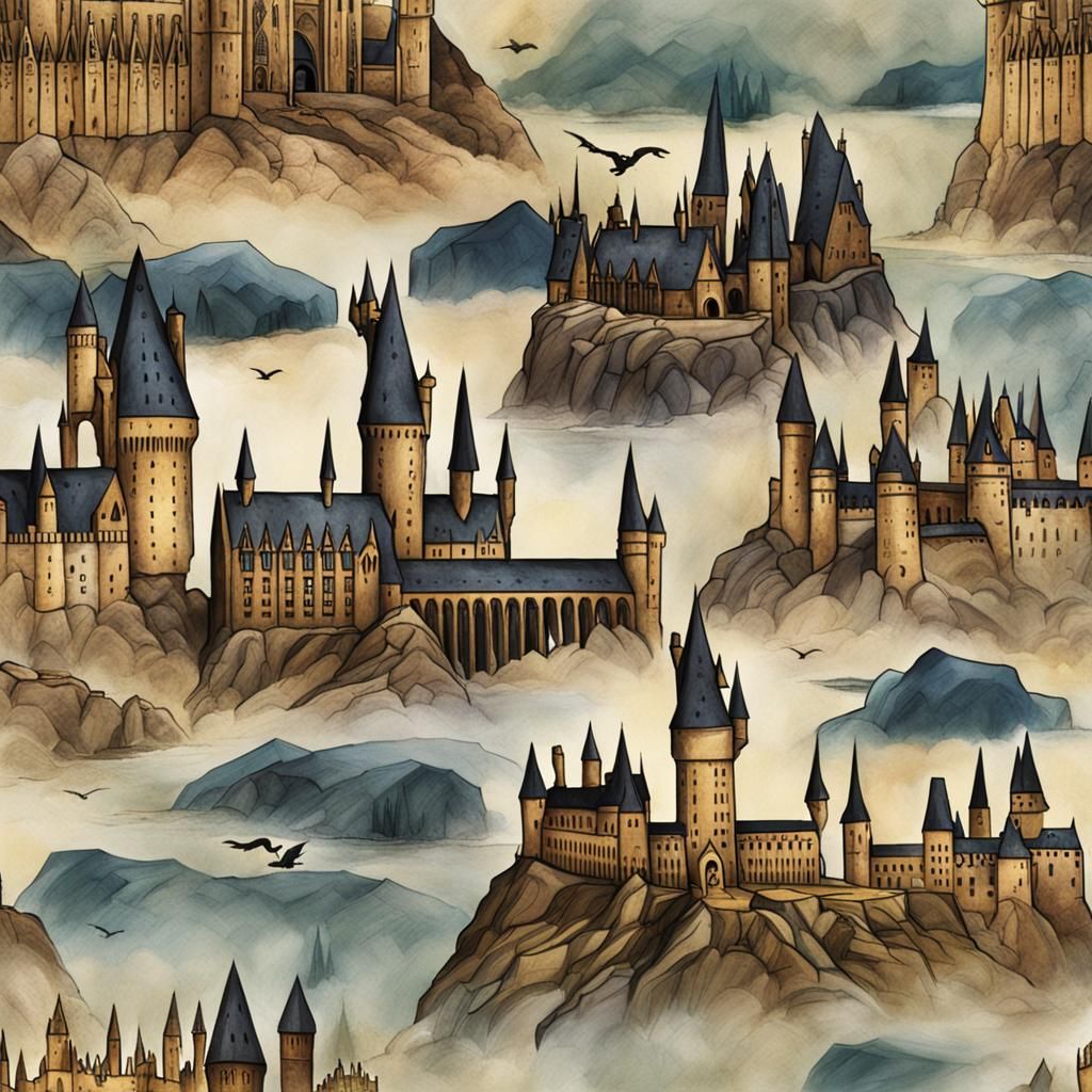 AI Renders Hogwarts School of Witchcraft and Wizardry