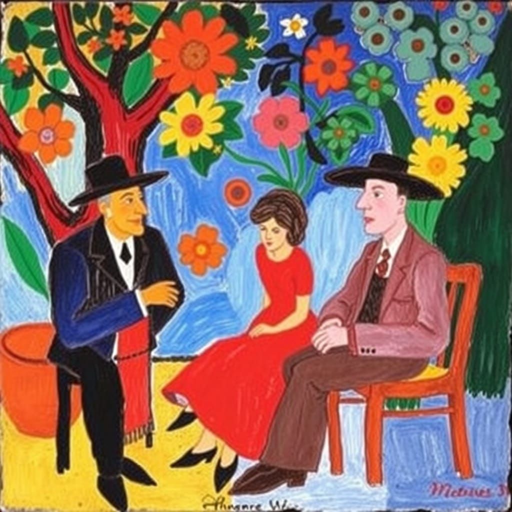 Vibrant Fauvist Landscape in Bold Brushstrokes