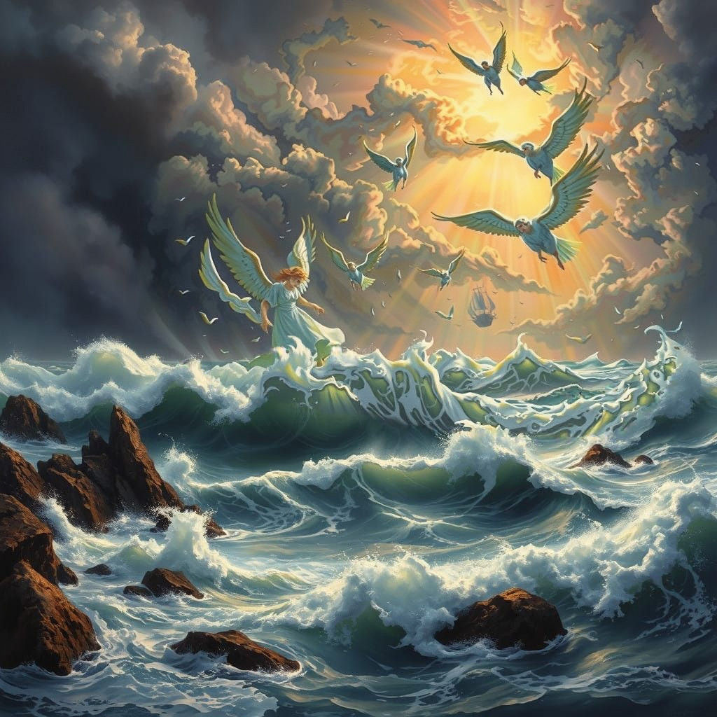 Cosmic Storm Unleashed on Jagged Coastline