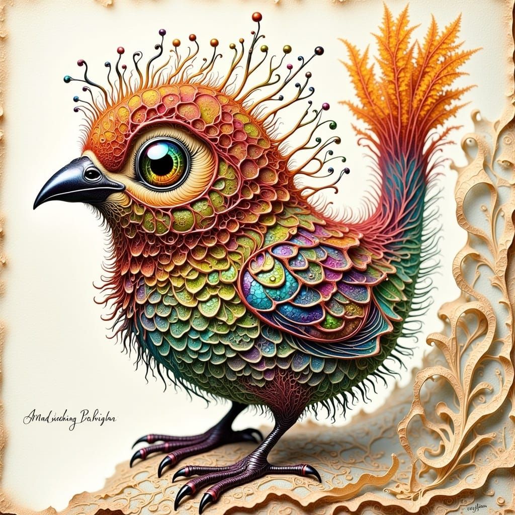 Exquisite Botanical Masterpiece in Intricate Style