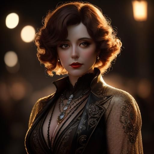 Gibson Girl Portrait in 1920s Style