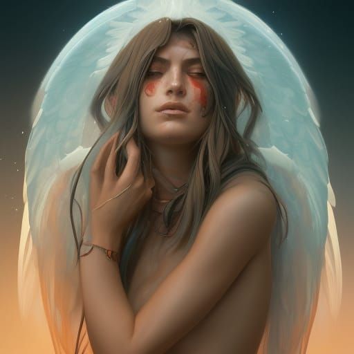 Angelic Skinwalker Portrait in Artgerm Style