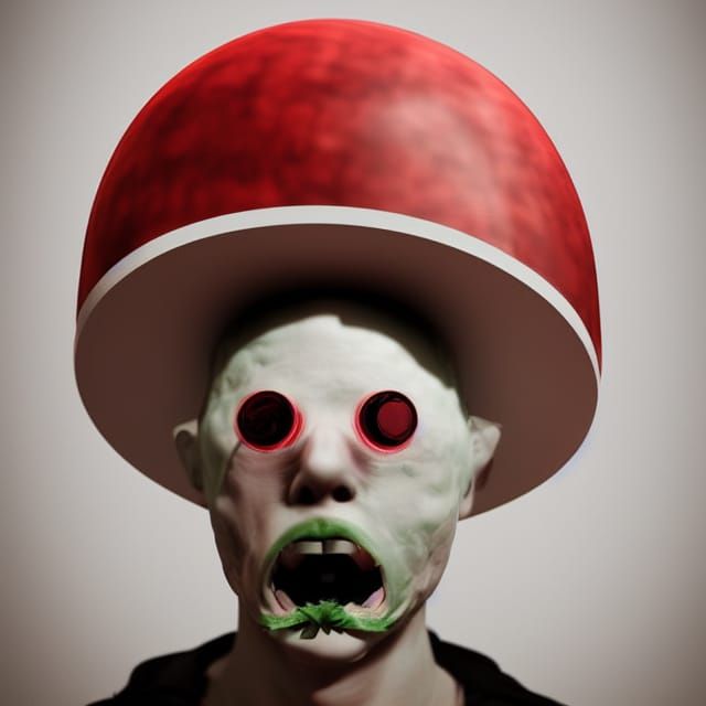 Cyberpunk Radish Man: Ominous Body Horror