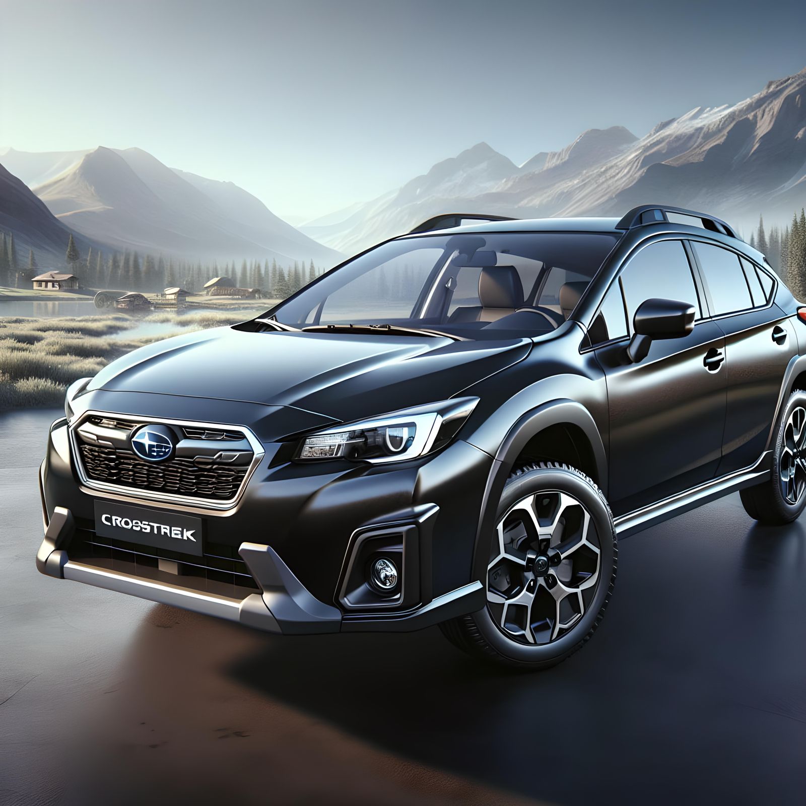 Black and Silver Subaru Crosstrek SUV