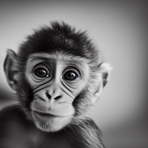 Baby Monkey in Diaper: Professional Photography