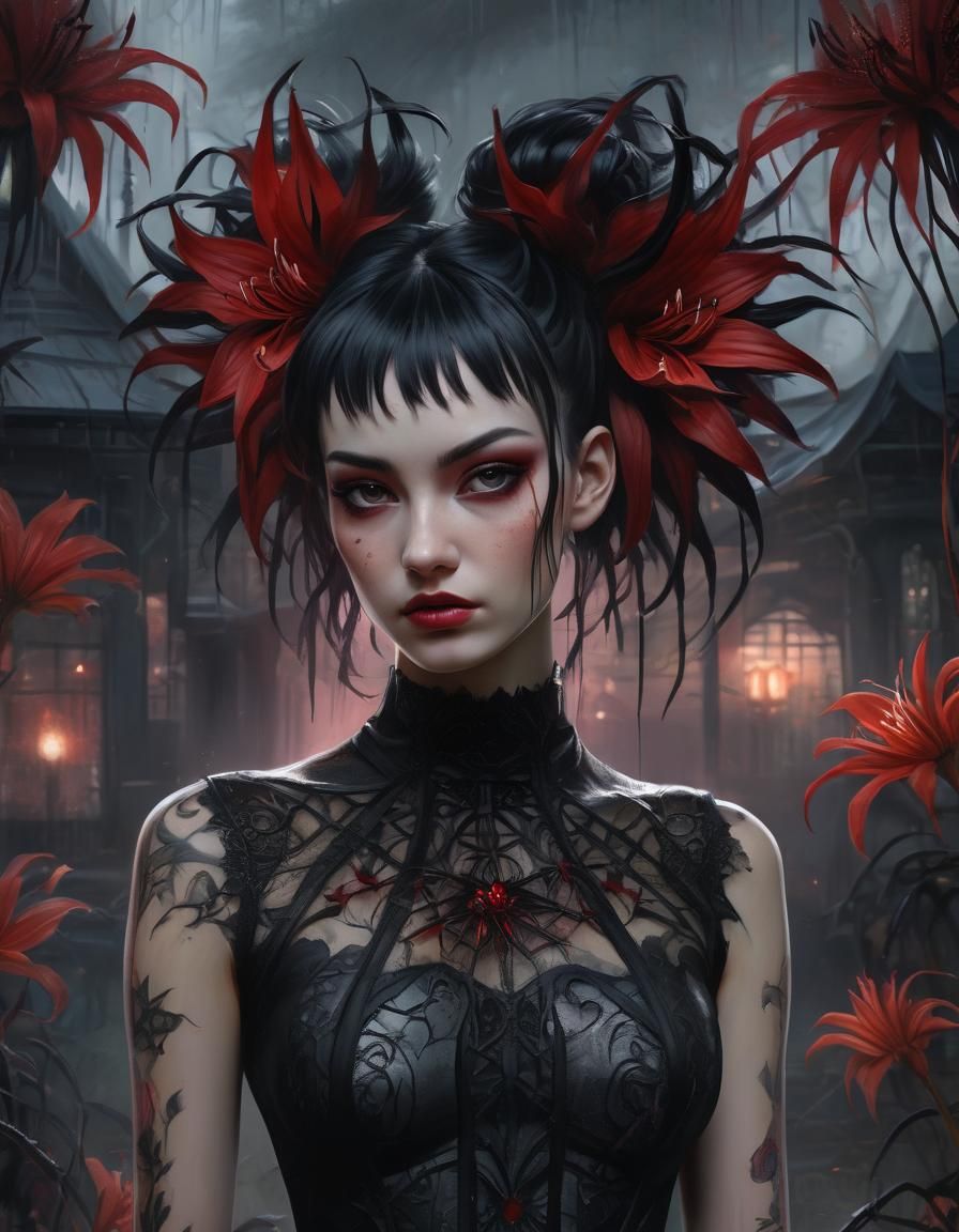 Gothic Punk Victorian Fantasy: Spider Lily