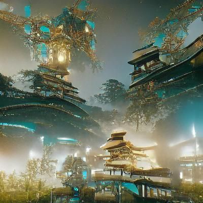 Orokin Empire Meets Kyoto in Luminous Style