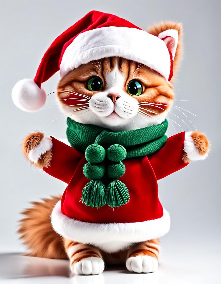 A cute Christmas cat...