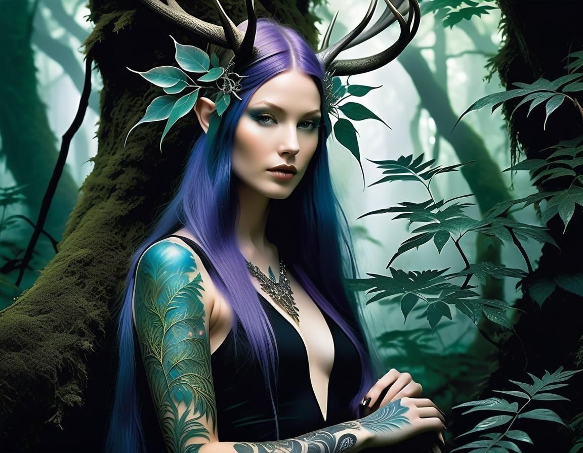 Mystical creatures with tattoos.