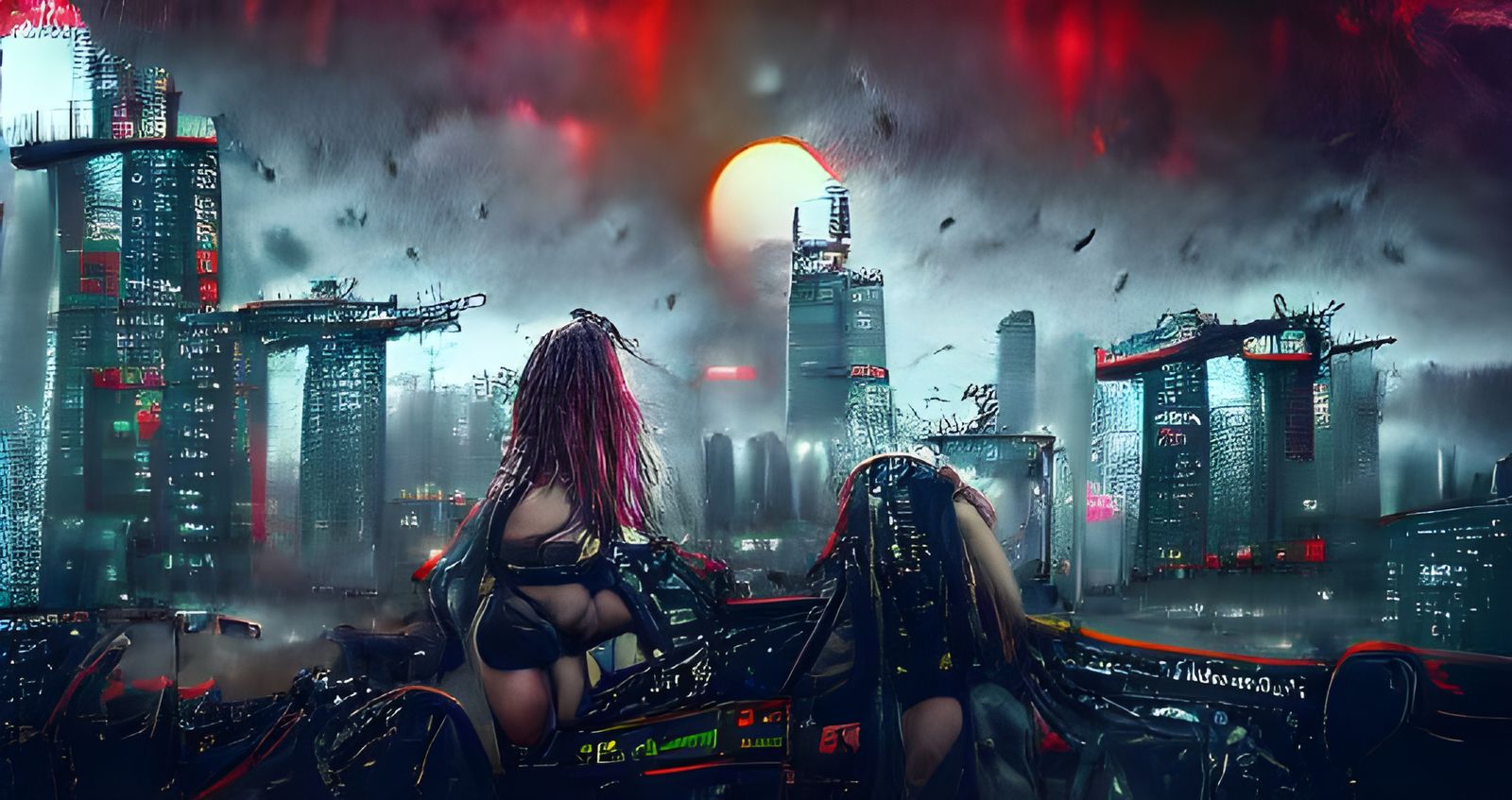 Cyberpunk Dystopia in Detailed 8K Resolution