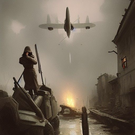 Sinister World War II Scene