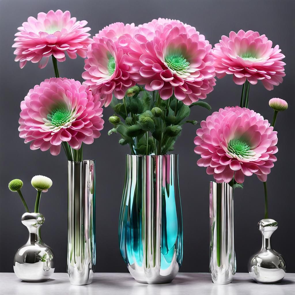 Hyperdetailed Floral Living Room in Oil Painting Style