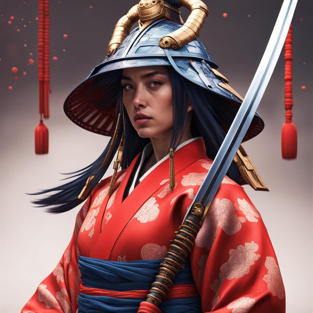 Ana de Armas as Samurai Warrior in Armor