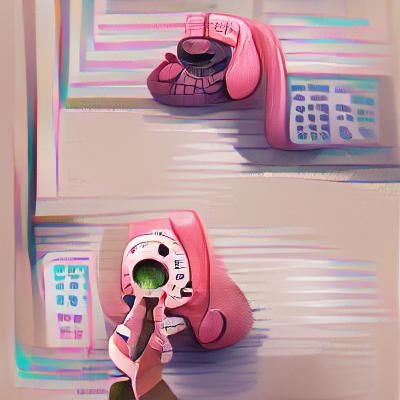 Abstract AI Interpretation of a Phone Call