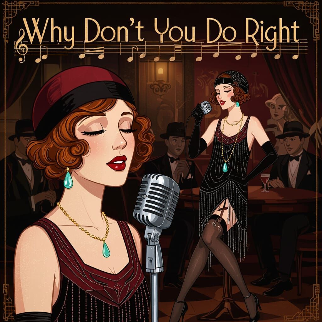 Jazz Age Singer in Anime Art Style
