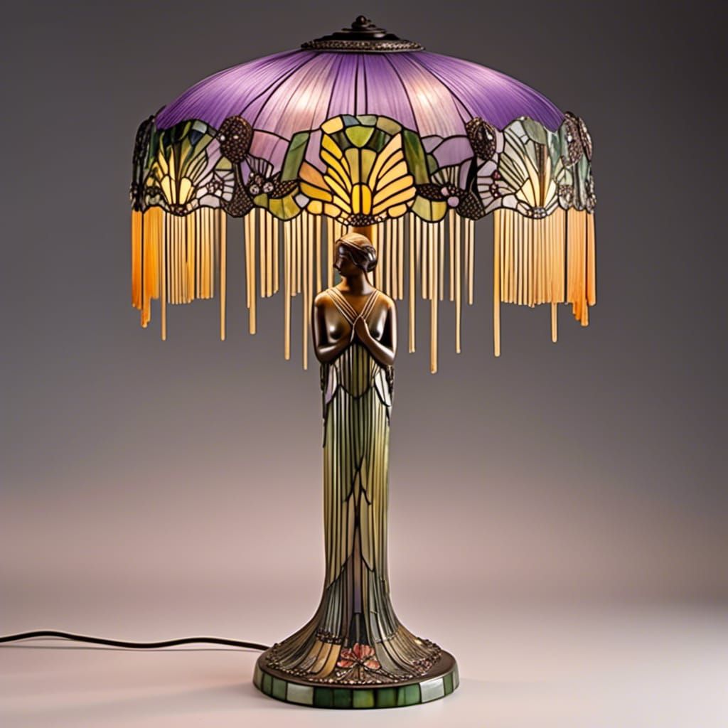 Art Deco Lamp in Louis Tiffany Style