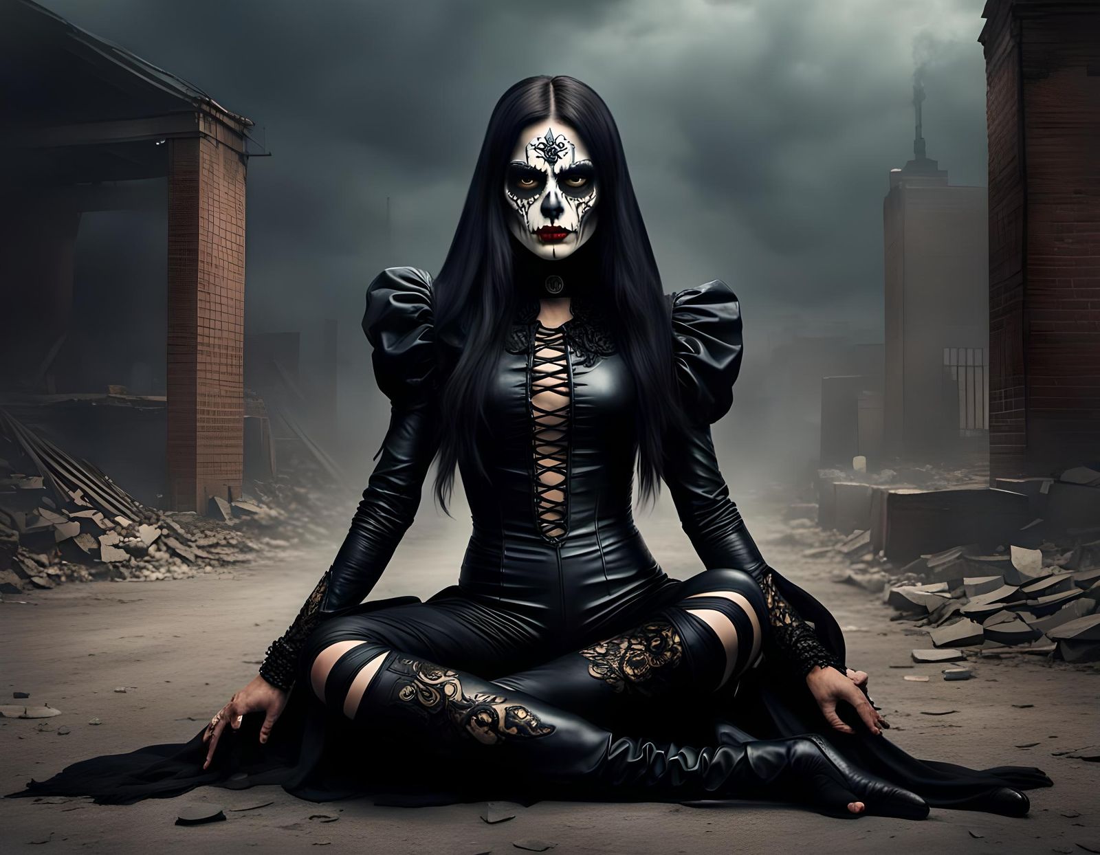 Gothic Goddess Ignites with Electric Power