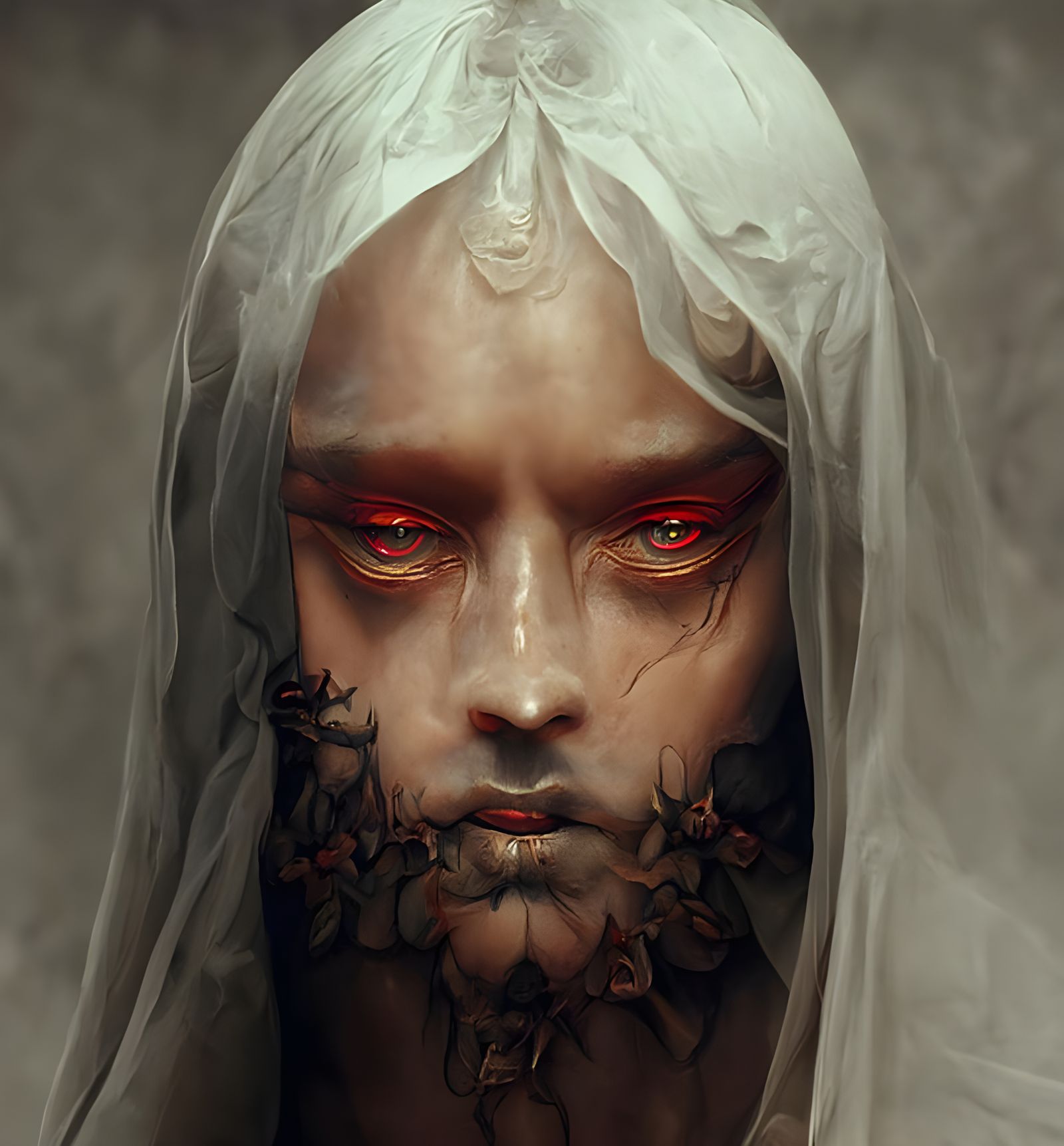 Lucifer, Prince of Darkness on Hell Throne