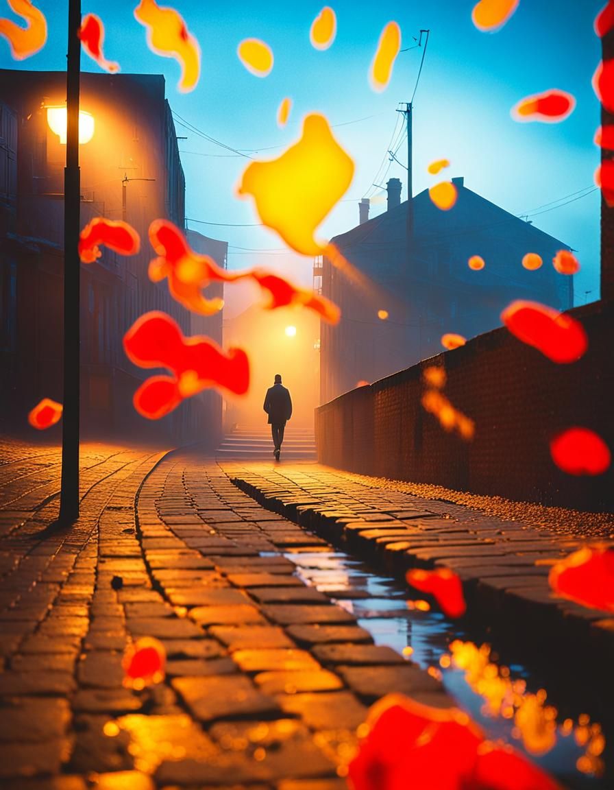 Moody Urban Alley at Dawn: Atmospheric Photography