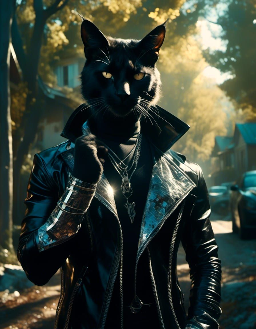 Glam Rock Character in Latex, Photorealistic Style