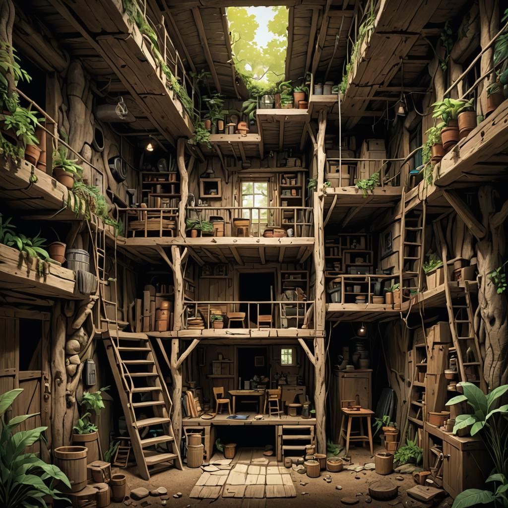 AI Interpretation of a Hideout Concept