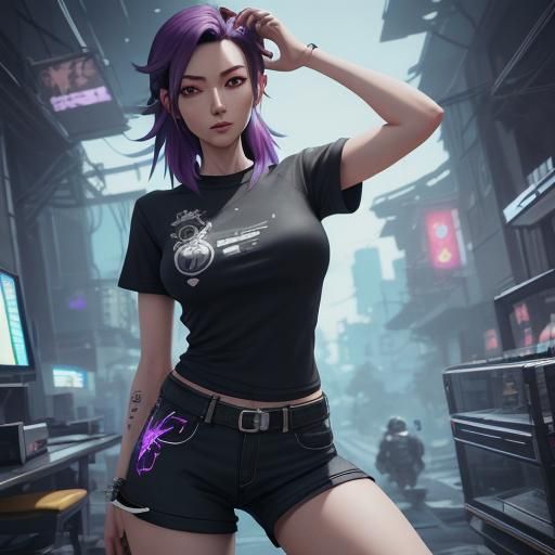 Anime Style Humanoid Monkey Gamer Woman