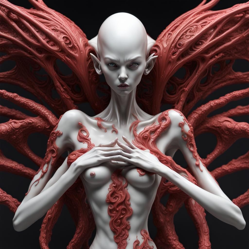 Porcelain Sculpture , Alien