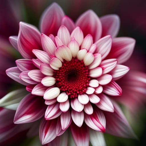 Magnified View of Miniature Red and Pink Flowers