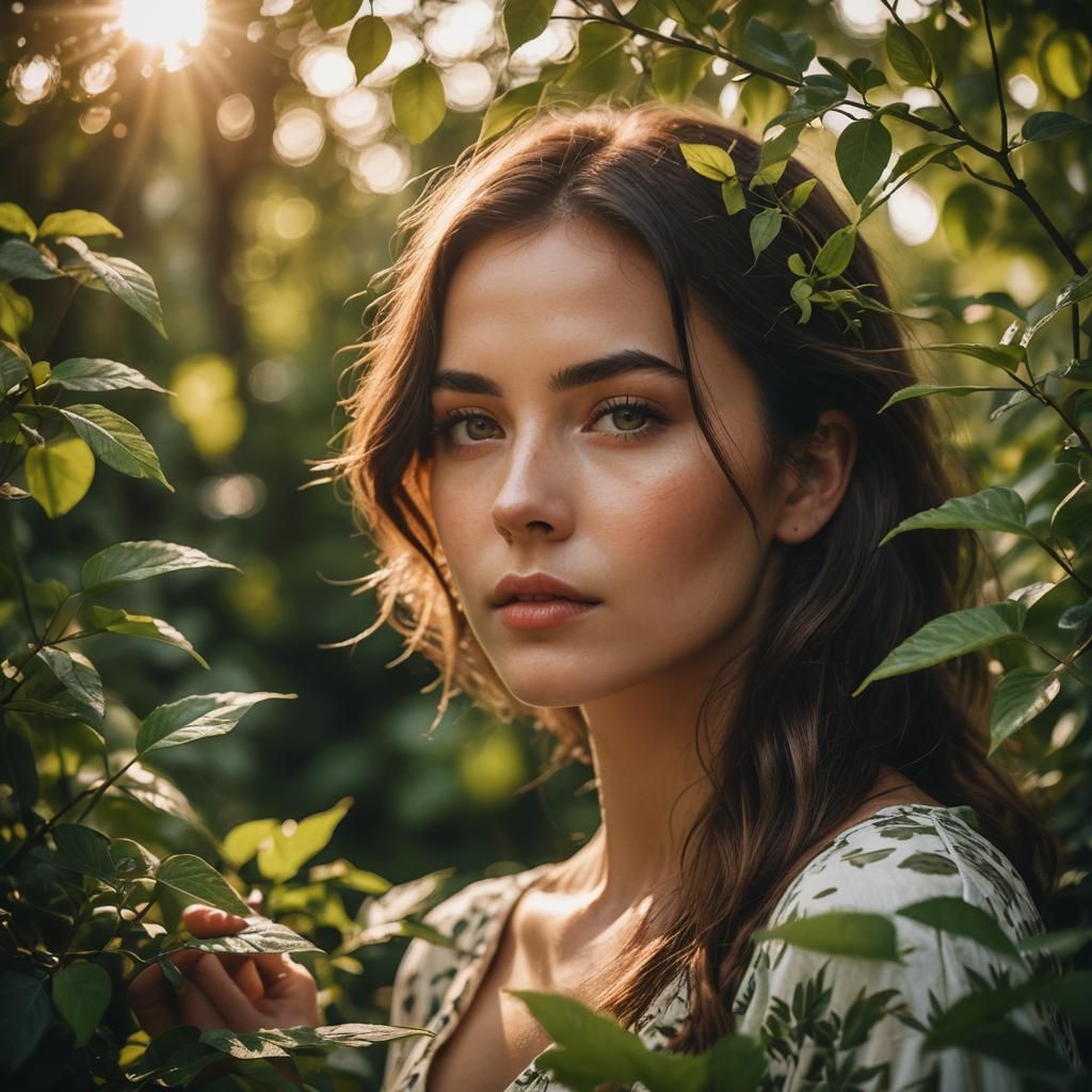 Sensual Greenery Portrait Photography