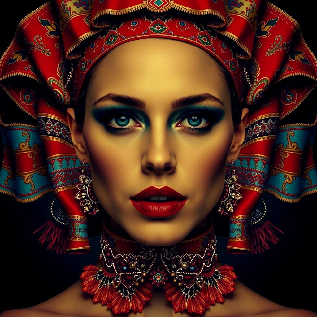 Vibrant Swirls of Crimson and Scarlet Hues