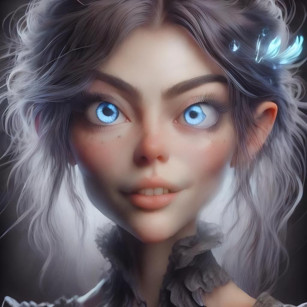 Bioluminescent Fantasy Portrait in 8K Resolution