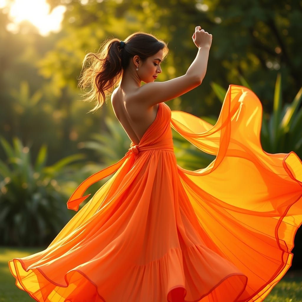 Ballroom Dancer in Sunlight: A Vibrant, Dynamic Scene