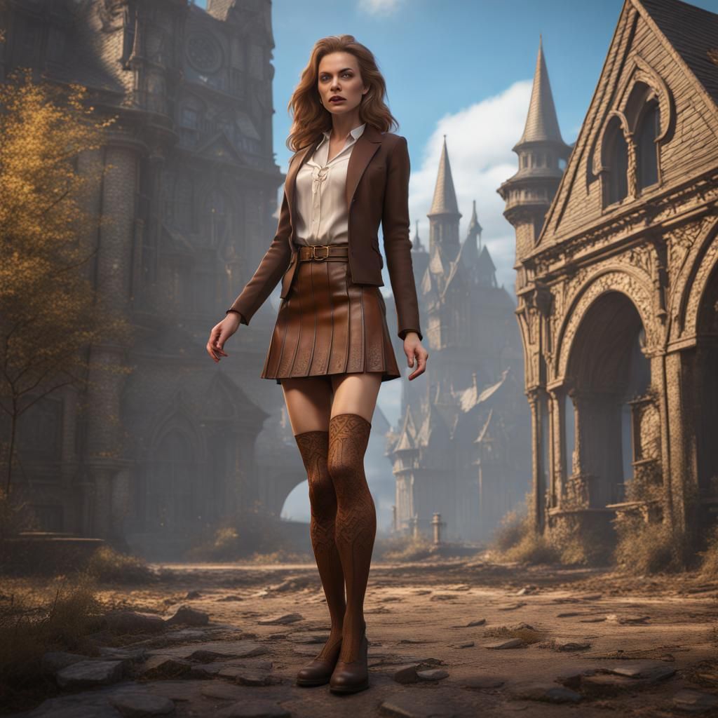 Kate Middleton Miniskirt: Detailed Matte Painting
